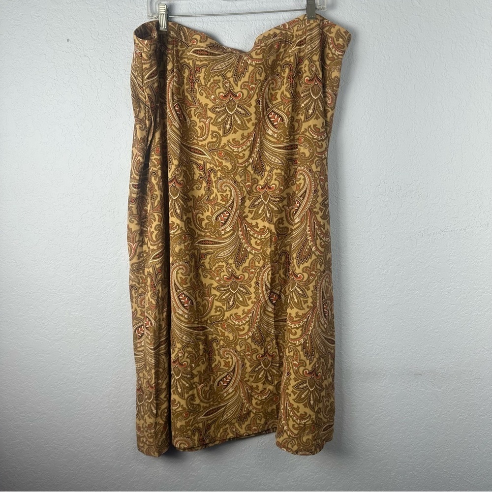 Pendleton Plus Size Paisley Polyester Midi Skirt 24W